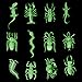 Glow in the Dark Insects - 144 Pieces - Party Favor and Prank Toys - Assorted Reptiles and Bugs Toys – Great for Halloween, Birthday Parties, Piñatas, Prizes and More - by Skeleteen