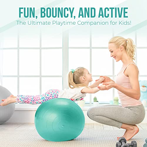 Image of INTENT SPORTS Peanut Ball - Anti Burst Ball for Exercise, Labor, Birthing, Dog Training, Kids, Home & Gym Fitness, Physio Roll, Yoga Balance, Flexible Seating for Classroom & Office - Pump Included