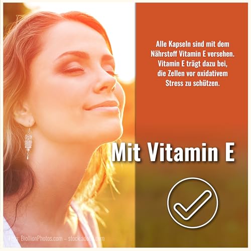 Leinöl Kapseln - 250 hochdosierte Kapseln - 1000mg pro Kapsel - Hochdosiert - Mit Vitamin E - Pflanzliches Omega 3-6-9