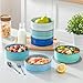 vancasso Bonita Soup Bowls Set of 6, 25 Ounce Cereal Bowls for Kitchen, 6 Inch Ceramic Bowl for Oatmeal, Salad, Ramen, Noodle, Rice-Dishwasher and Microwave Safe(Blue)