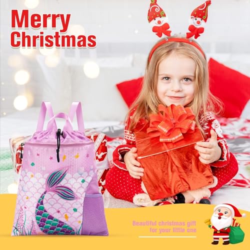 WAWSAM Gym Drawstring Backpack String Bag - 15” x 17” Sports Gym Bag for Kids Waterproof Swimming Beach Shopping Yoga Bag2