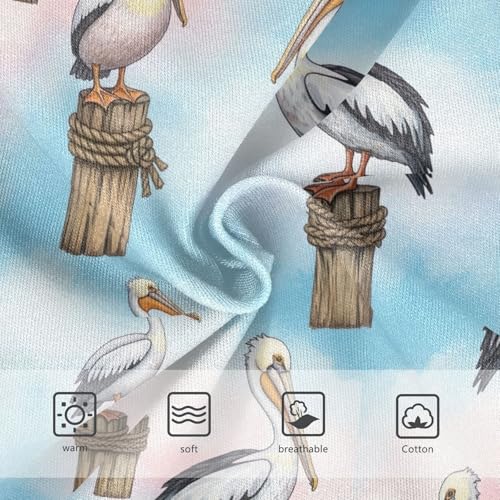 Joisal Watercolor Pelicans Wooden Little Girl Panties Toddler Underwear Floral Cotton Durable Undies Kids Briefs 2t3