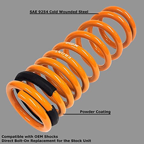 Megan MR-LS-TCA03 SAE 9254 Cold Wounded Steel Orange Powdercoated Street-Version Lowering Springs Kit - Image 3