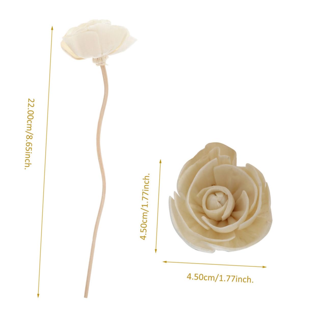 GARVALON 3pcs Replaceable Sticks for Diffusers Flower-Shaped Decor for Weddings and Home Fragrance Elegant Wooden Sticks for Enhanced Scent Distribution