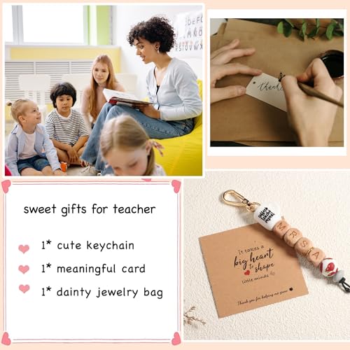 Teacher Appreciation Gifts for Women, Thank You Teacher Gifts Keychain, End Of Year Back To School Teacher Gifts from Student, Retirement First Day Of School Teacher Gift, Best Teacher Gifts-A