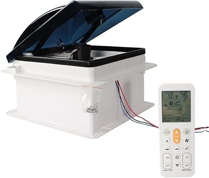 14 RV Roof Vent 12V 10 speeds Reversible Fan Auto Remote Control Removable Insect Net RV Caravan Trailer Van Smoke Lid