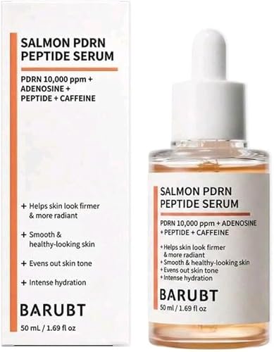 BARUBT Salmon PDRN Peptide Serum with Adenosine, 50 ml | PDRN 10,000 ppm, 6-Peptide Complex, Centella Asiatica, Evens Skin Tone, Long-Lasting Moisture