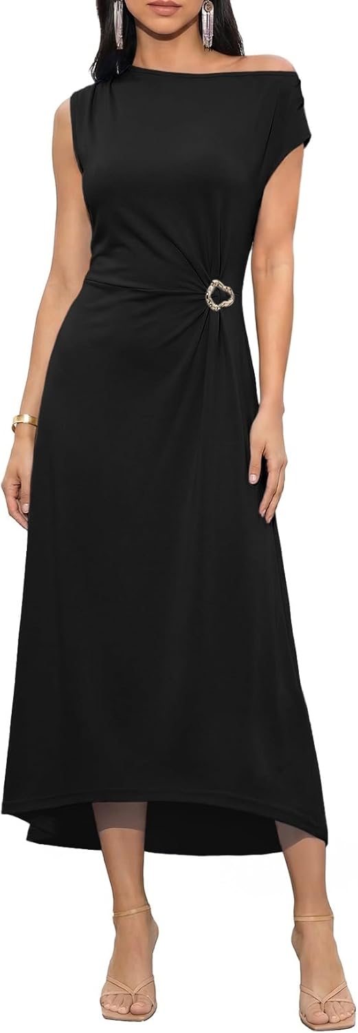 Dokotoo Women's Summer 2026 Casual Crewneck Sleeveless Elegant Wedding Guest Cocktail Party Long Maxi Dress - Image 2