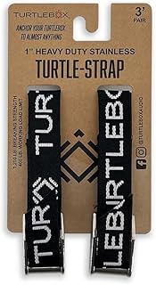 Turtlebox: Tie-Down Strap Kit - Includes 2 Straps - Strap Your Turtlebox Speaker on Your Ranger, Snowmobile, Kayak, Cooler or Boat to give You Peace of Mind - Set of 2, Each 41" Long (Black)