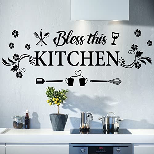 Bless This Kitchen Vinyl Sticker