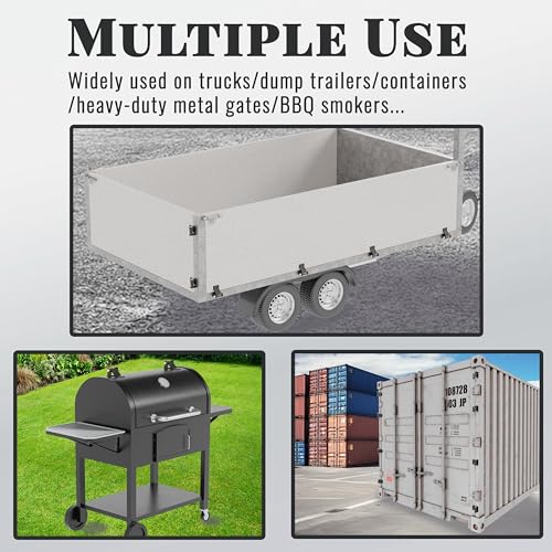 TIEJIAN Weld on Trailer Hinges, Heavy Duty Dump Truck Metal Gate BBQ Smoker Hinges with Grease Zerk, 6 Pack by TIEJIAN - Image 7