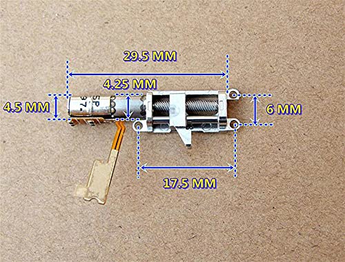 GTPBAO Power Science Mini Precision Stepper Motor, 4mm Tiny Linear Actuator, 2-Phase 4-Wire 10mm Stroke, Planetary Gearbox, Gear Stepping Motor Engine Projects (Size : Model B)