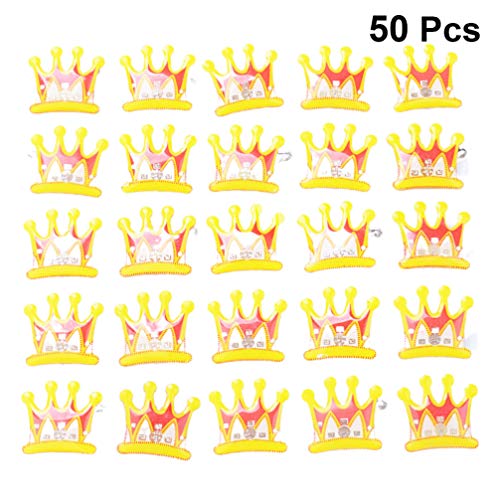 Amosfun 50 Piezas Corona Broche Moda Luminosa cumpleaños