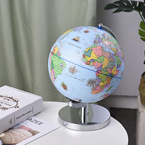 Mingzhe Globo mundial iluminado globo ar com suporte educacional led realidade aumentada globo terre
