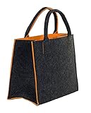 Photo Gallery brandsseller, pratica borsa in feltro, per fare la spesa o per il tempo libero dimensioni: circa 35 x 20 x 28 cm., tessuto, antracite/arancione, 35 x 20 x 28 cm Photo Gallery brandsseller, pratica borsa in feltro, per fare la spesa o per il tempo libero dimensioni: circa 35 x 20 x 28 cm., tessuto, antracite/arancione, 35 x 20 x 28 cm