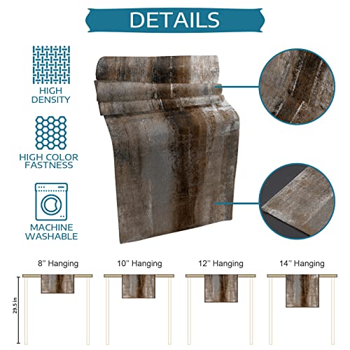 Dark Brown Table Runner - 70 Inch Long, Oil Modern Paintings Abstract Kitchen Dining Table Runner Dresser Scarves, Geometric Artwork Grey And Brown Tablerunner For Coffee Table Wedding Party Banquet #TOP5