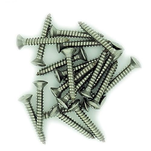 No.14 x 1.975 (6.3mm x 50mm) TX Raised Countersunk Self-Tapping Screw - Stainless Steel (A2) (Pack of 20) - Image 2