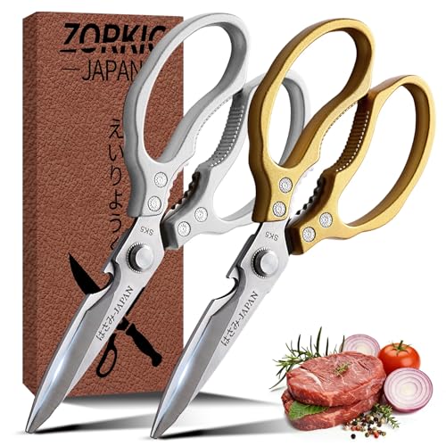 Kitchen Scissors for Food, Multi-All Purpose Japan Kitchen Shears, Heavy Duty Poultry Shear Dishwasher Safe Chicken Scissor, Seafood Shears, Meat Scissors Gifts for Men Women