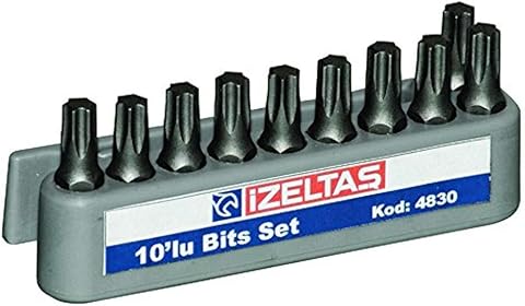 İzeltaş 4830000030 Tor X Uçlu Bitsler, Gri, 25Mm