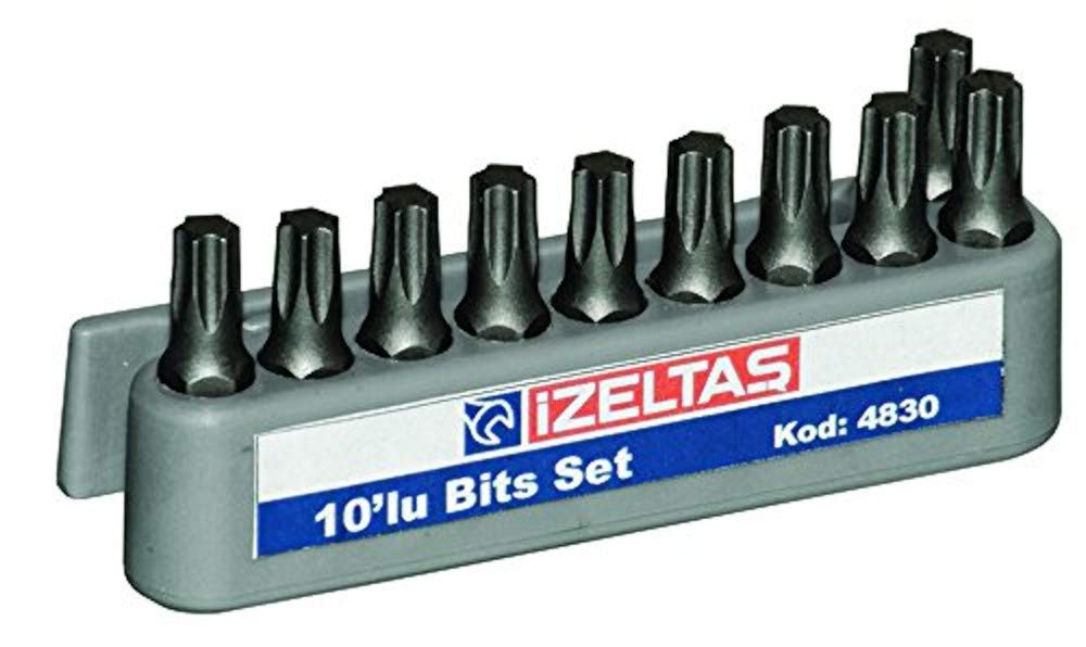 İzeltaş 4830000030 Tor X Uçlu Bitsler, Gri, 25Mm