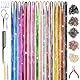 3200 Hair Tinsel,48 Inches Haar Lametta mit Werkzeug,16 Farben Glitzer Haarsträhnen zum Flechten Haar Lametta,Sparkle Tinsel Hair Extensions für Frauen Mädchen Kinder Cosplay Party Zubehör
