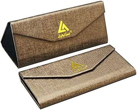 LifeArt Hard Shell Eyeglasses Case, Portable PU Leather Sunglasses Case for Men and Women