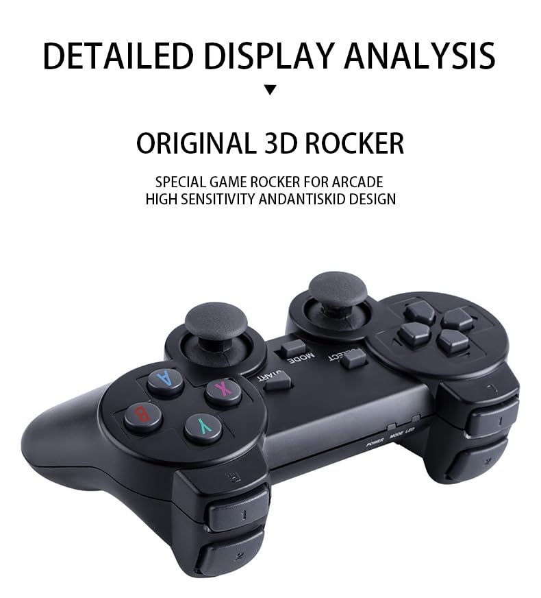 20000+ Games Retro Gaming Console,2025 Home Game Console Wireless Double Handle PSP Arcade Double TV Game Console Plug and Play Video Game Stick, HDMI Output TV(64G) - Image 8