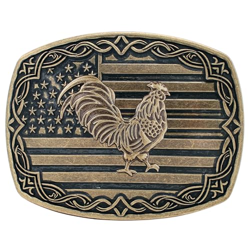Image of Cowboy Belt Buckle for Men Western Cowgirl Rodeo Longhorn Bull Belt Buckles