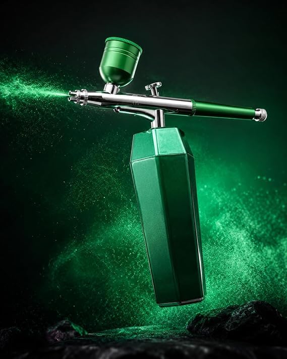 Image of Cordless Airbrush Kit with Rechargeable Compressor, Portable USB Airbrush Spray Gun for Makeup, Nail Art, Cake Decorating, Model Painting & Crafts (TC- 102K)