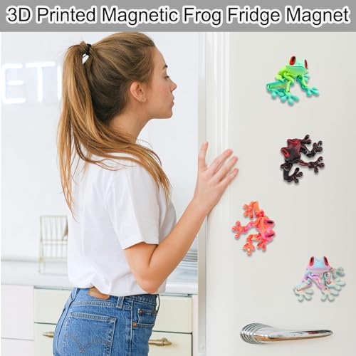 Imanes decorativos de rana 3D, set de 7 piezas miniatura 3