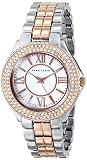Anne Klein Women's "AK/1463MPRT" Premium Crystal-Accented Rose Gold-Tone and Silver-Tone Bracelet Wa