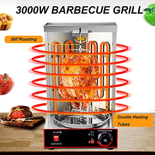 3000W Elektrische Kebab Maschine, Rotieren Vertikale Grillmaschine, zum Kochen von Gemüsegrill Kochgeschirr, Geeignet… – Bild 3