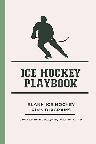 Ice Hockey Coaching Playbook: Blank Ice Hockey Rink Diagrams Notebook To Assist Coaches in Planning and Implementing Effective Coaching Strategies (Sports Court/Field Diagrams Playbook)