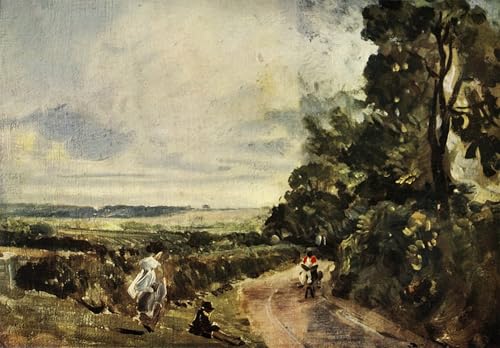 Affiche et gravure impression sur toile route de campagne par John Constable 60x90cm