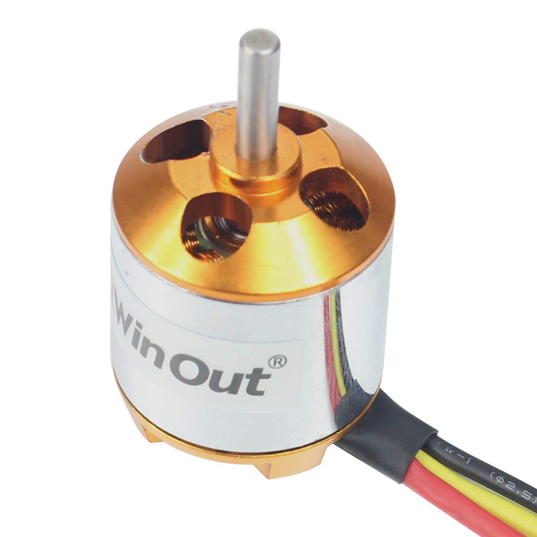 QWinOut A2217 950KV 1250KV 1500KV 2300KV Outrunner Brushless Motor 3-4S with 3.5mm Male Banana Bullet for for DIY RC Drone Kit RC Airplane Aircraft (4 Pcs,1250KV Soldered)