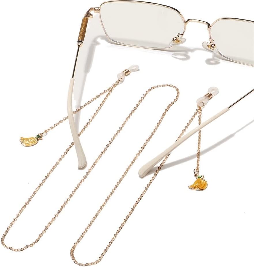Accessories Metal Eyeglass Cord Gold Banana Pendant Chain Fashion