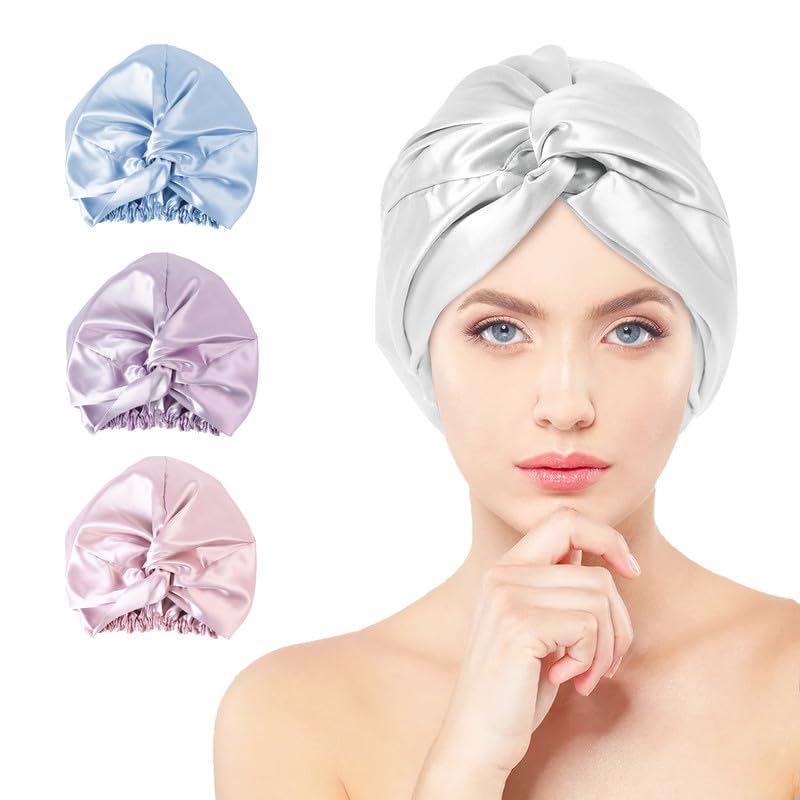 townssilk Sleep Cap Silk Women Night Hat, 16 Momme, 100% Mulberry Silk Shower Cap, Well Protects Hair - Image 2