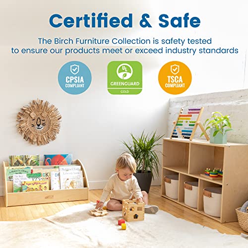 Ecr4Kids Multi-Section Mobile Storage Cabinet, Classroom Furniture, Natural #TOP4