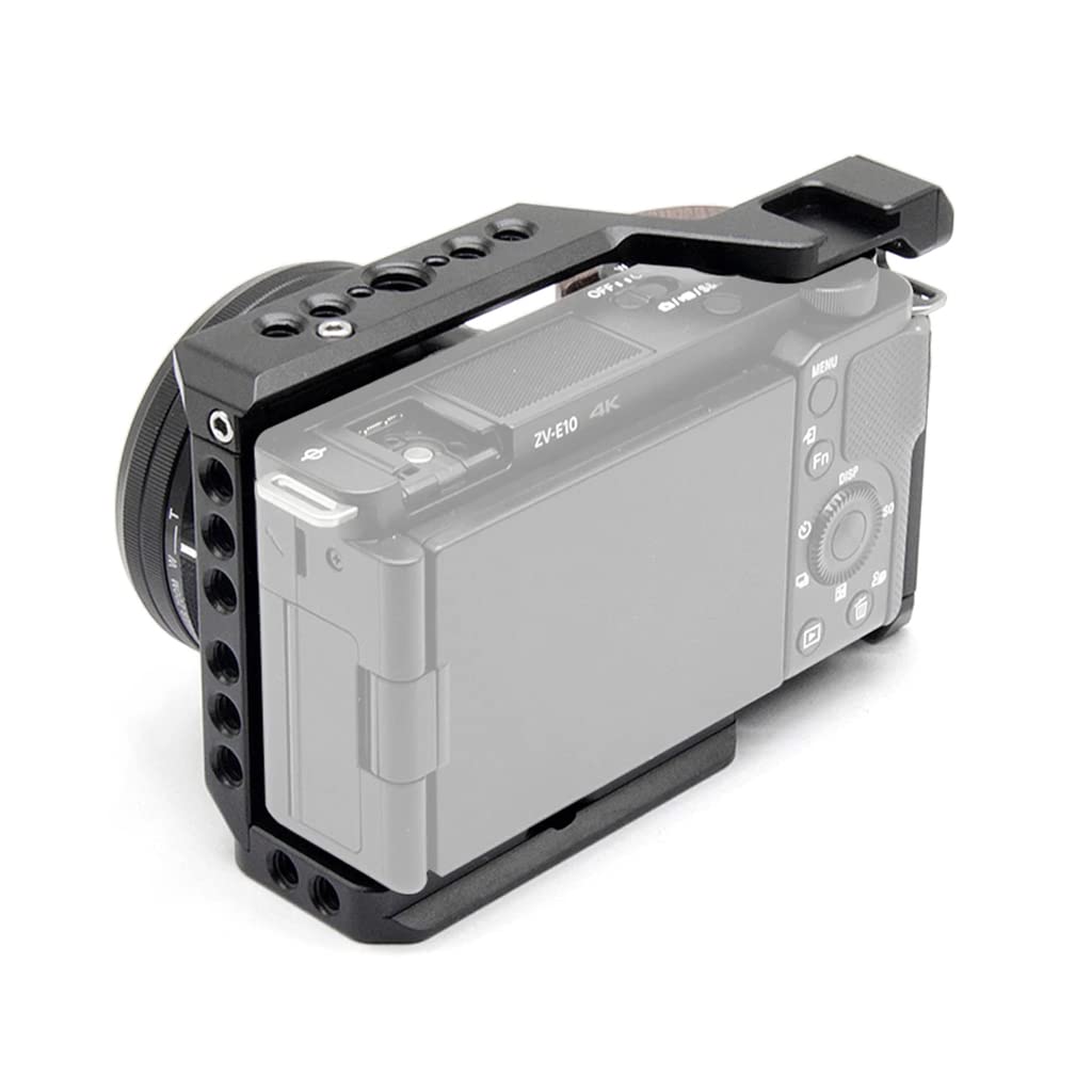 Foto Camera Cage Video per ZV-E10 Riprese per Vlogger Content Creator Must Have per Case Copertura di Sicurezza Maniglia Grip Protector Accessori