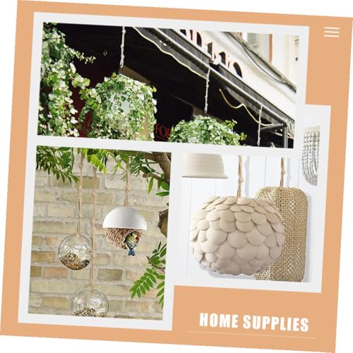 Jardinière suspendue en macramé coton beige robuste HEMOTON
