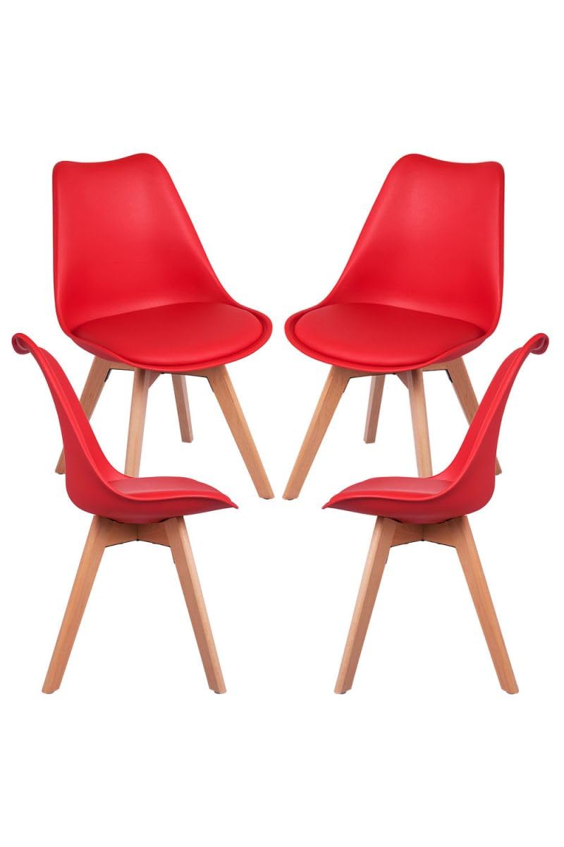 Regalos Miguel - Packs Sillas Comedor - Pack 4 Sillas Synk Basic - Rojo