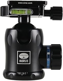 SIRUI K-30II Ball Head 360° Rotating Panoramic Aluminum Ballhead with Arca Swiss Quick Release Plate and Bubble Level, Load Capacity 66.1 lbs