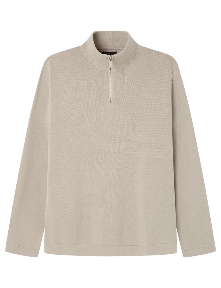 Springfield Nuevo Gg12 Half Milano Jersey De Estructura De Punto Jersey con Cuello Alto, Arena, M