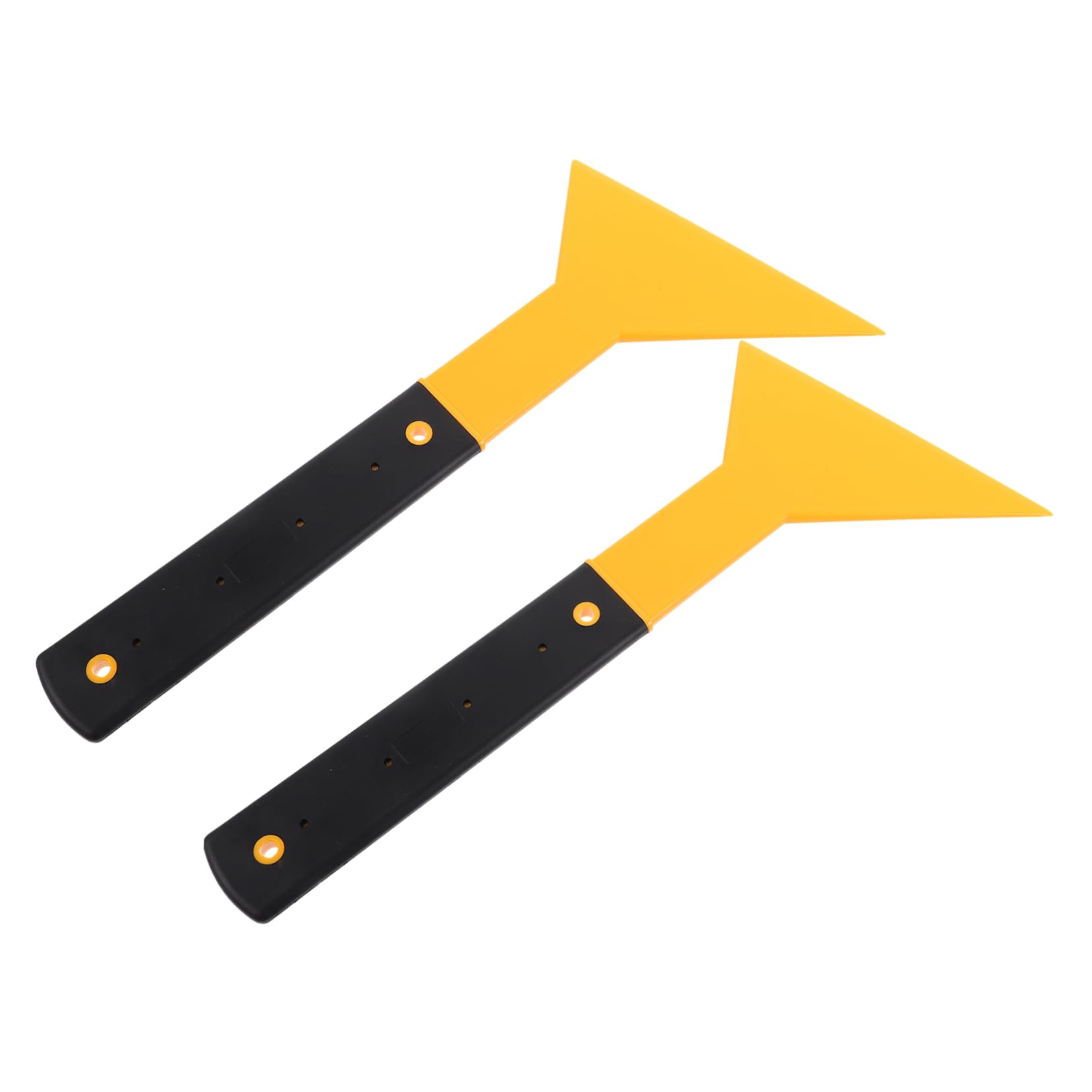 Mikikit 2Pcs Auto Film Scraper Durable Car Film Wrapping Squeegee for Bubble Removal Comfortable Long Handle Design for Efficient Wallpaper Smoothing