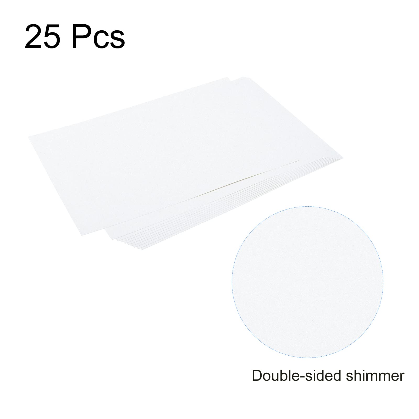 MECCANIXITY Shimmer Cardstock Paper - 25 Sheets 8x11.5 Inch 92lb Light Green Pearlescent