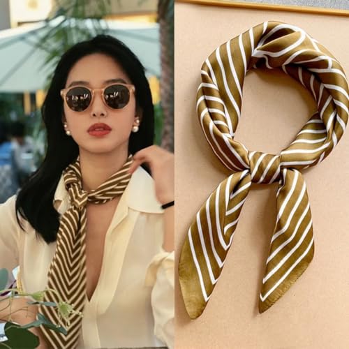 Silk Feeling Bandana Scarf for Women Head Hair Neck Satin Scarves Wraps 27.5" Handbag Accessories Western Scarves4