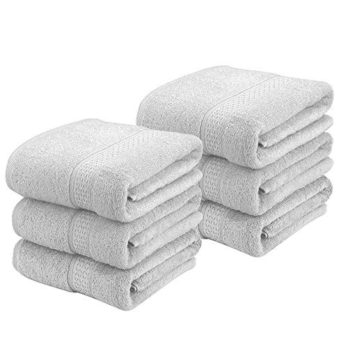 CottonHandTowels GymTowels SPATowels Grey 6Pack 13' x 29' Amazon