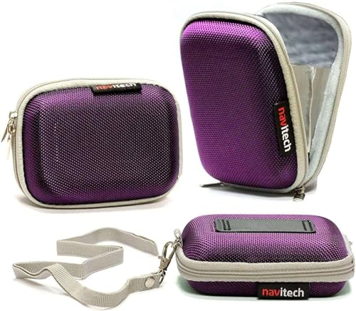 Étui rigide violet pour appareil photo Navitech, idéal pour vos voyages