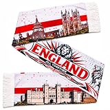 England Soccer Fan Scarf, Lightweight Double-Sided Supporter Scarf, Game Day Fan Gift for Men Women, 55.1 in x 7.1 in (140 cm x 18 cm)