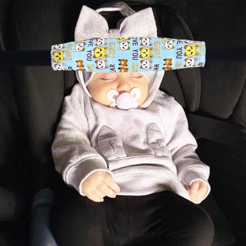 Image of 3 Pcs Baby Carseat Head Support Band Stroller Seat Neck Relief Strap Headrest for Sleeping Traveling Head Holder for Toddler Kids Children Child Baby Infant